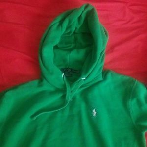 Green polo hoodie